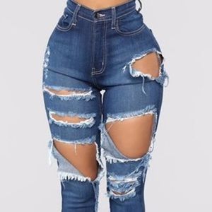 Fashion Nova Distressed Jeans